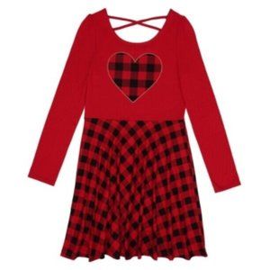 Epic Threads Big Girls Long Sleeve Graphic Dress Red X-Large (16)